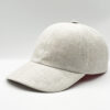 Country beige casquette en lin dessin chevron fabriquée en France