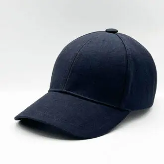 Lino bleu noir casquette en lin fabriquée en France