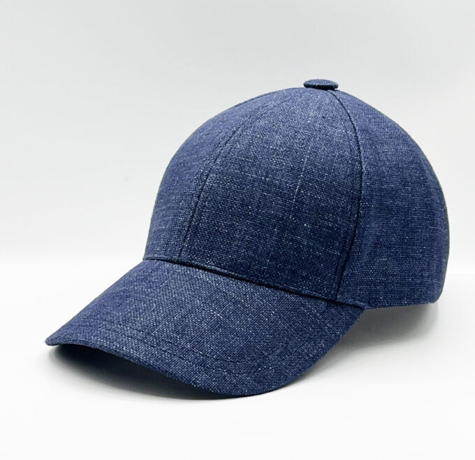 Lino denim Lino DENIM, casquette en lin aspect denim fabriquée en France