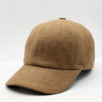 Casquette en lin chevron marron