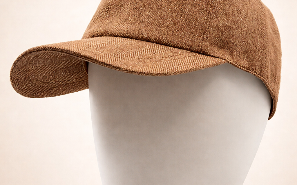 Casquette en lin chevron fabriqué en france