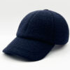 Bouclette marine casquette baseball en laine bouclette
