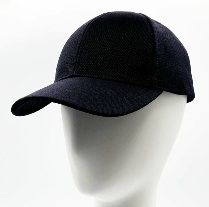 Classique noir casquette baseball en laine fine japonaise