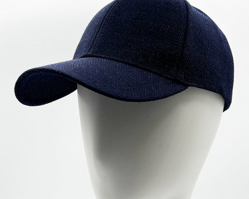 Casquette baseball en laine merinos marine