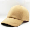 Kashmere camel casquette baseball en laine et cachemire camel