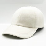 casquette baseball en laine cachemire ecru