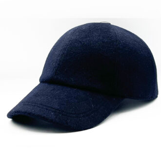 casquette baseball en laine cachemire marine