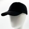 casquette baseball en laine et cachemire noir fabriquée en france
