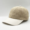 Casquette en filet coton bicolore camel et crème fabriqué en France