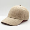Gauffrée beige casquette beige en coton seersucker fabriquée en France