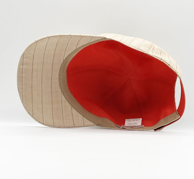 Gauffrée ciel Casquette en coton seersucker fabriquée en France