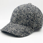 casquette baseball en laine dessin chevron