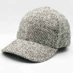 casquette baseball tweed gris clair