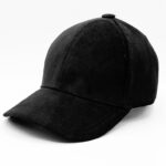 casquette baseball velours ras coloris noir