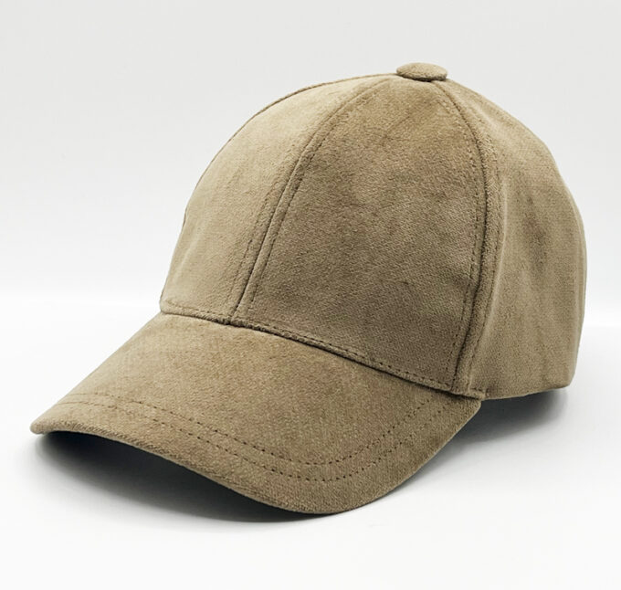 Palatine beige casquette baseball velours ras coloris beige