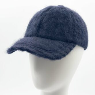 casquette marine en laine mohair fabriquée en France