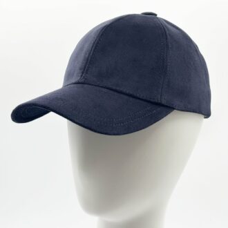 Casquette baseball marine en velours ras fabriquée en France