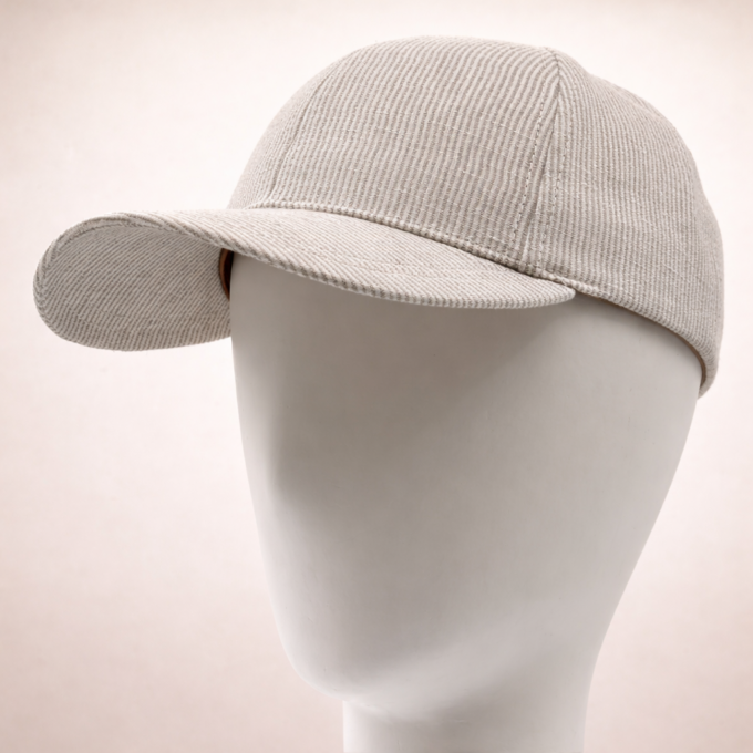 casquette baseball en lin fabriquée en france