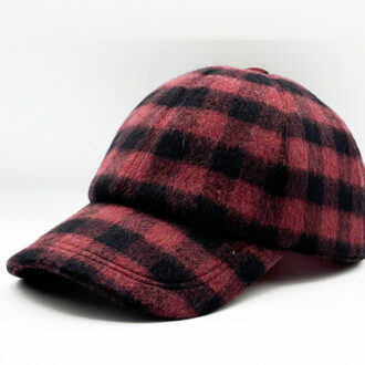 casquette baseball carreaux en laine