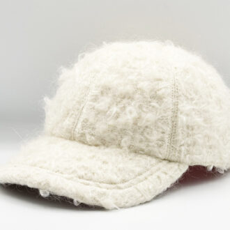 casquette baseball en laine mohair bouclette