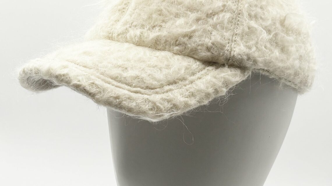 Casquette baseball en laine mohair fabriquée en France