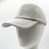 CHARLOTTA GRIS casquette baseball en laine alpaga coloris gris clair fabriquée en france