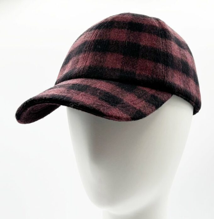 ARTY casquette baseball à carreaux fabriquée en France