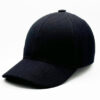 casquette noire en laine vierge extra fine