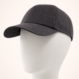 casquette baseball en lin grise fabriquée en france