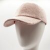 Casquette en laine tweed rose fabriquée en France